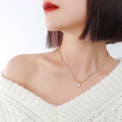 2022年の越境の潮流の新型の鎖の鎖の軽い豪華なファッションの気質のいっぱいなドリルの象眼のネックレスの1件の代行のp105