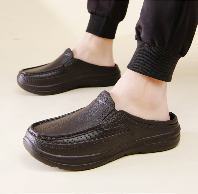 Casual Sandals And Slippers For Men Imitation Leather Sandals_voghion.com