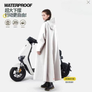 Raincoat for Electric Bikes, Electric Scooters, Long Full-Body Rain Poncho for Heavy Rain, Unisex Adult Outerwear for Cycling