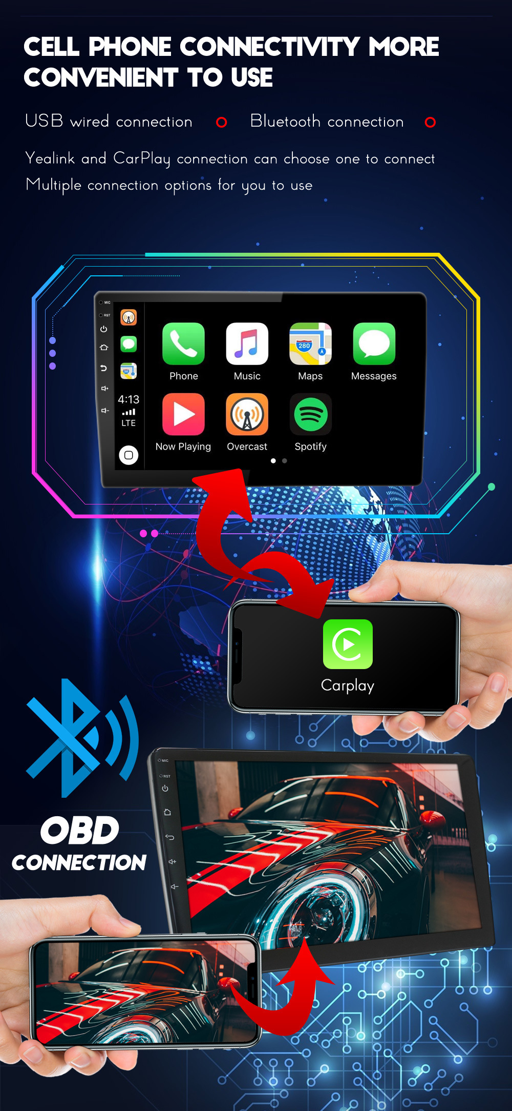 Dingwei Ts10 Host 7/9/ 10inch Large Screen Versatile Frame Universal Android Navigation Machine Car Gps Navigation