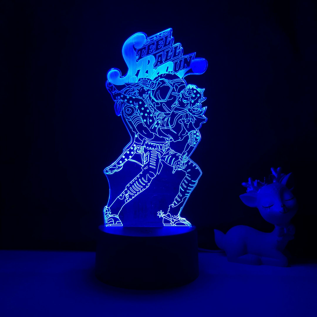 Jojo Bizarre Adventure 3D ночной светильник для спальни декоративный лампа