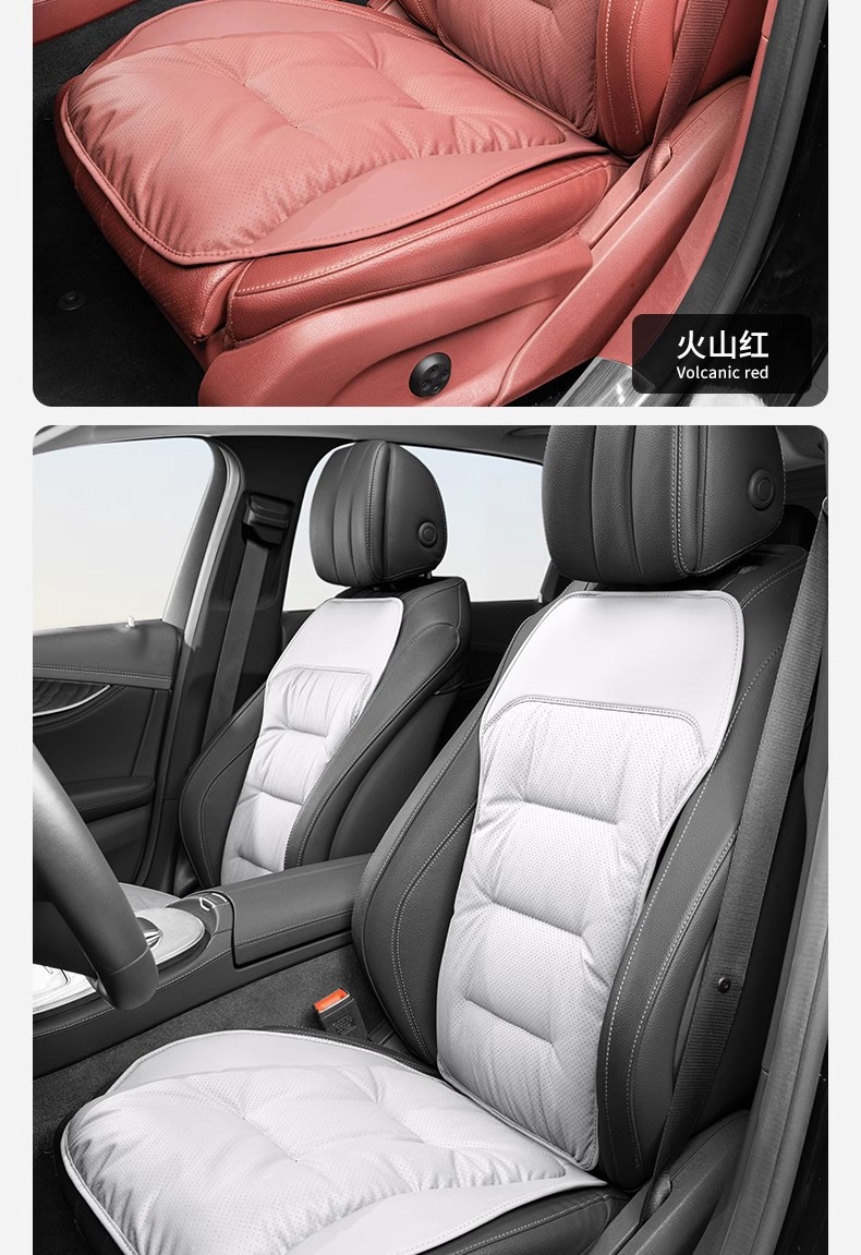 New car seat cushion Nappa leather high-end car seat cushion thickened non-slip five-seat front and rear seat cushion cover