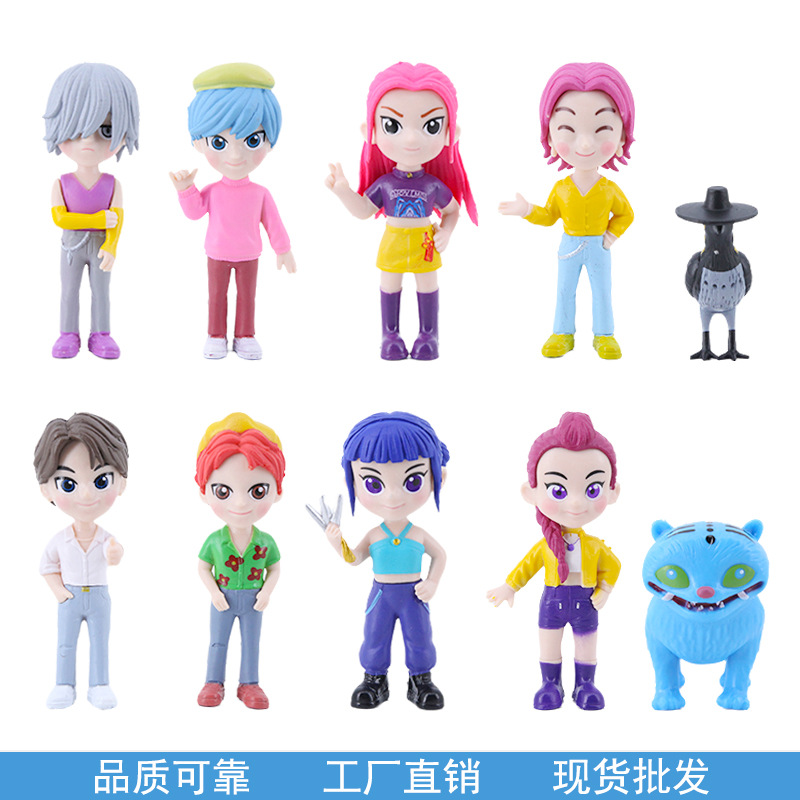 跨境Q版10款猎魔女团手办K-POP韩流巨星露米米拉佐伊公仔摆件模型