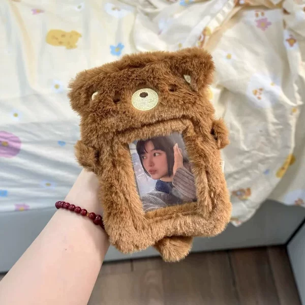 Girl's Cartoon Plush Goo Card Holder Star-chasing Girl's Visual Pendant Keychain Card Holder Student's Cute Animal Card Holder