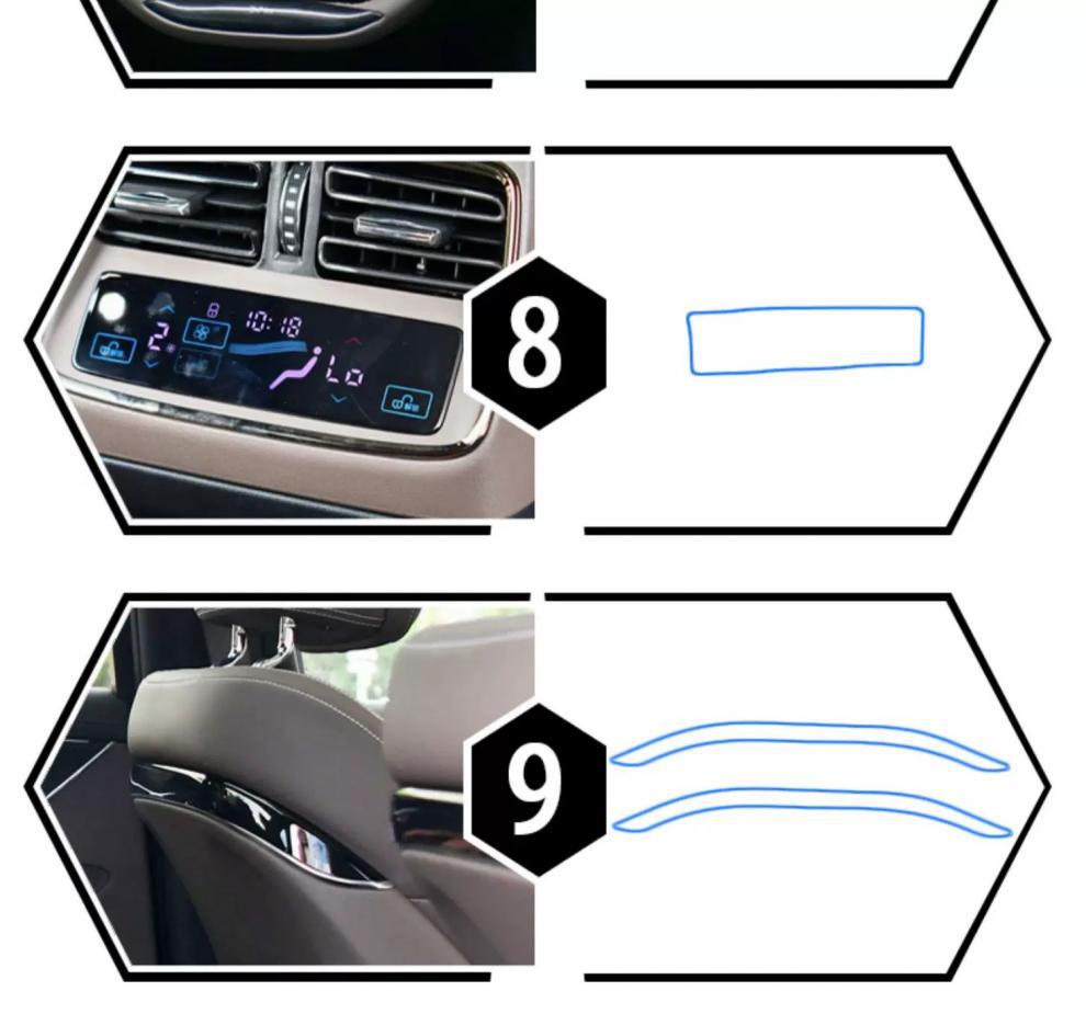 Suitable for BYD Han Dmi/EV interior protection film, center console instrument panel, navigation screen, gear shift, car modification - high quality