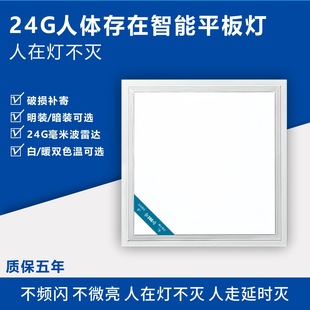 Human Presence Sensor Panel Light - the Light Turns on When Someone Is Present and Turns Off When Someone Leaves, No Switches or Wiring Required
