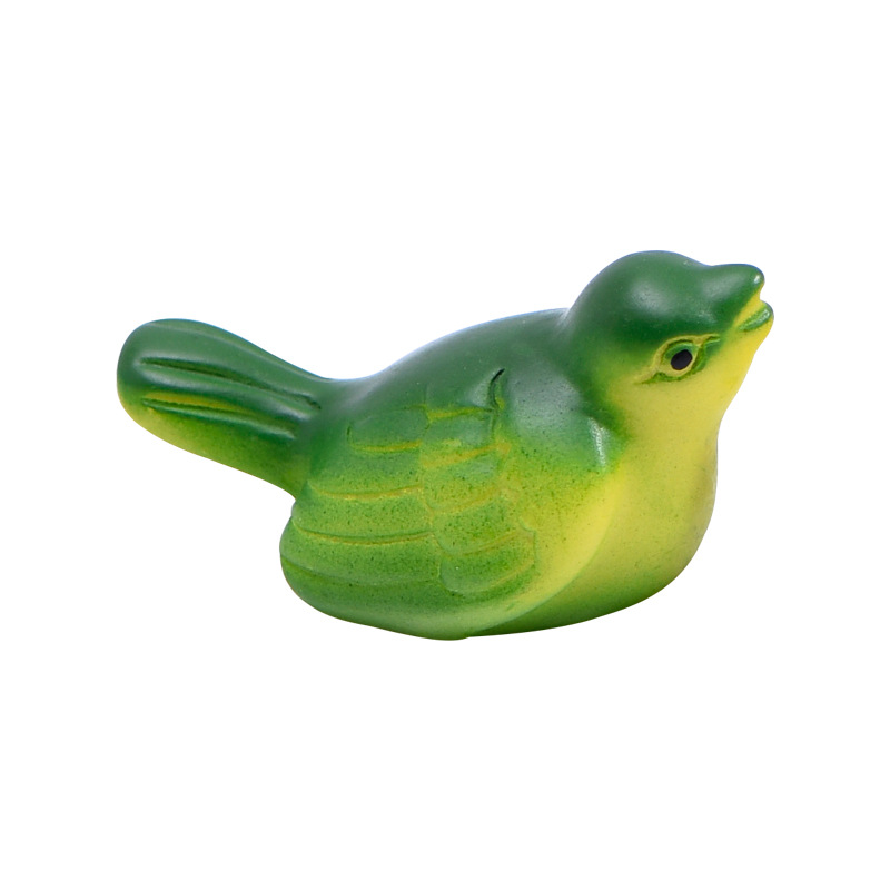 Chim nhỏ 4 màu, chai cây rêu DIY, mô hình resin mini trang trí bàn chậu cây (z-CJ-1106)