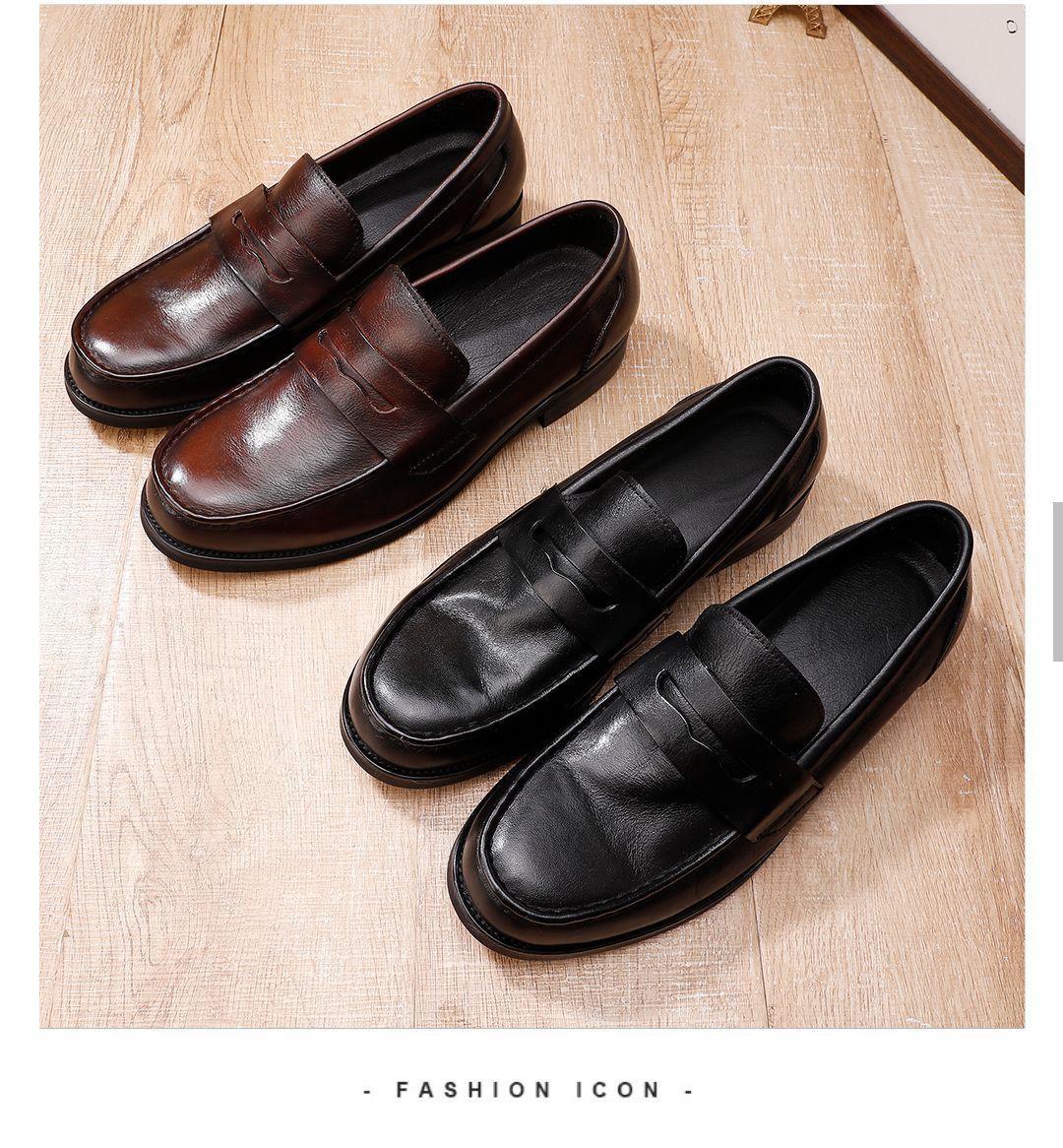 Vinter nye herre gummi ydersål slip-on business formelt tøj let luksuriøs high-end lige sko_voghion.com