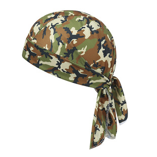 Europe and the United States outdoor cross-border camouflage riding headscarf pullover sunscreen sports breathable printed hat baotou pirate hat