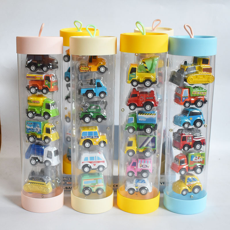 Tube-Packed Mini Pull-Back Cars, Cartoon Capsule Cars, Cute Little Cars, Children's Toy Car Set, Educational Tube-Packed Mini Pull-Back Cars, Cartoon Capsule Cars, Cute Little Cars, Children's Toy Car Set, Educational