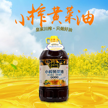 四川小榨菜籽油廠家直供物理壓榨純香菜籽油4L植物食用油批發