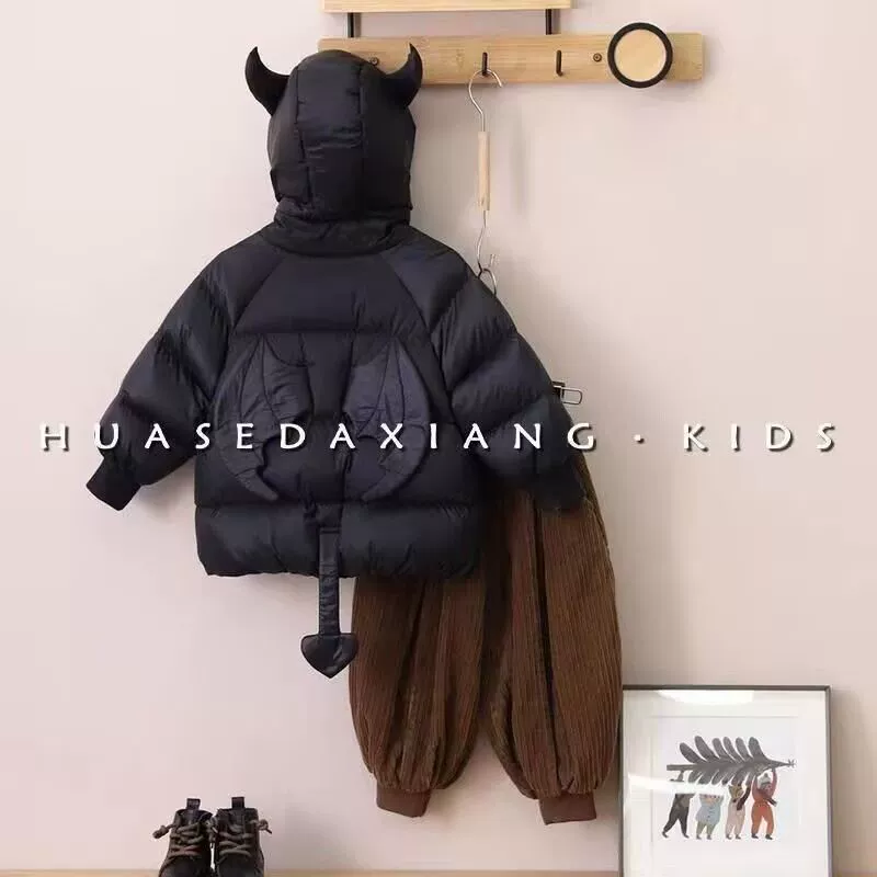 Children's winter fleece down jacket with down for leisure