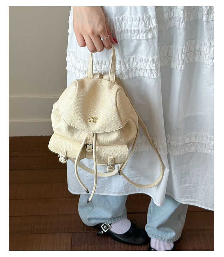 "College Style 2025 New Korean-style stylish mini Backpack, double pockets, lid style backpack, casual travel bag. undefined