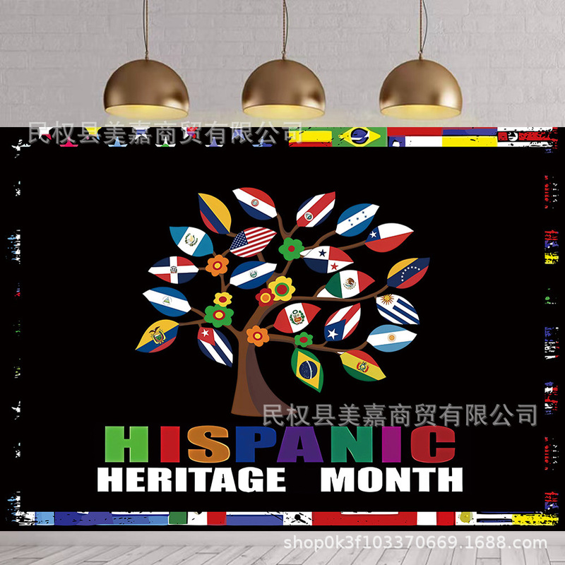 Cross-border Spanish Traditional Moon Decorative Background Cloth Photo Props Amazon Spanish Teacher Home Banner