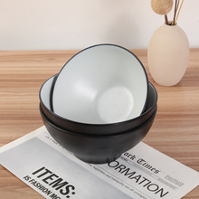 A5密胺双色北欧风拉面碗创意大汤碗汤粉汤面米线碗凉皮拌面碗批发