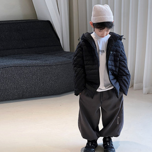 Boys' Lightweight down Jacket Kidsren's Winter Outwear 2025 Winter Kidsren's Clothing Little Boy 90 White Duck down Warm Clothes