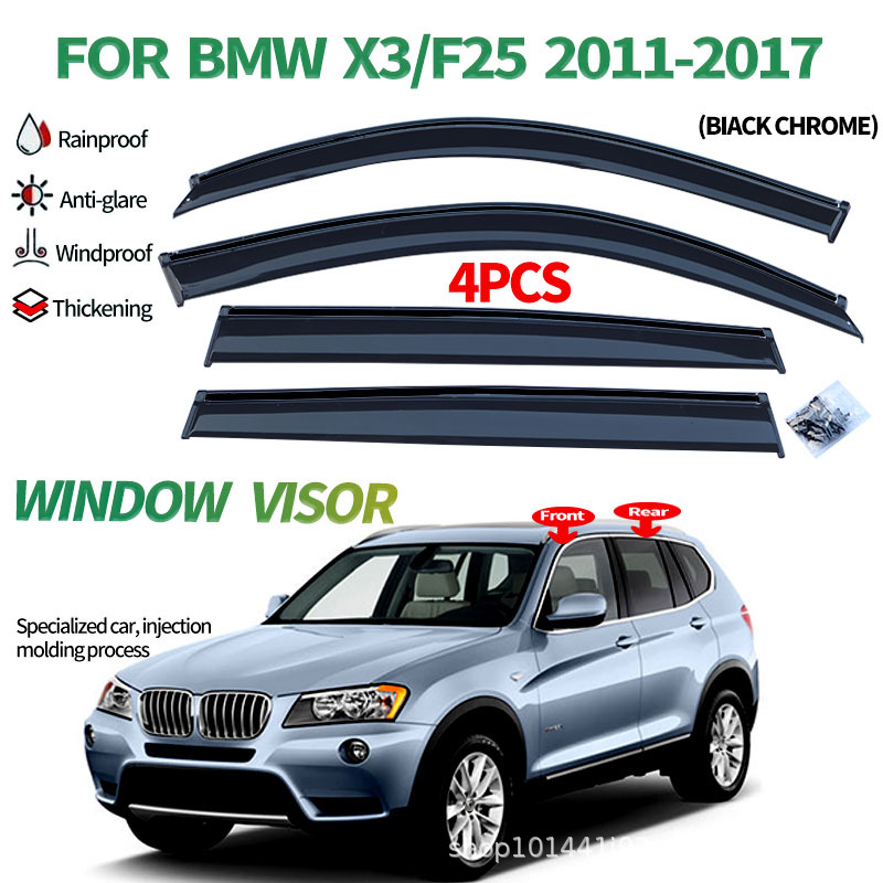 Suitable for Bmw X3 Rain Shield, Rain Visor, Bmw X3 F25 2011-2017 Window Visor