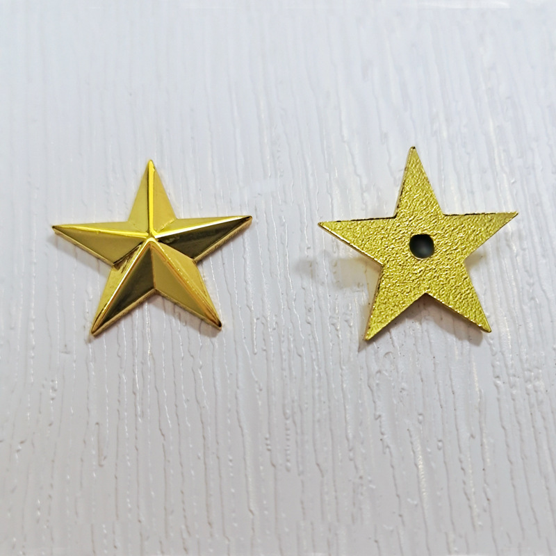 Suministro de stock estereoscópico de pentagrama rojo imán estereoscópico de pentagrama estrella de medalla image 8