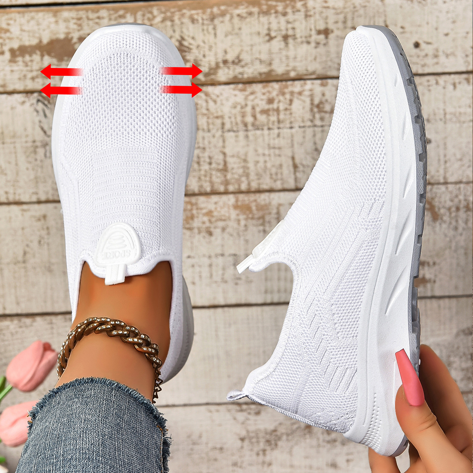 Zapatos mujer verano ocio deportes transpirable transfronterizo tallas grandes zapatos de mujer zapatos de suela blanda para mujer zapatos perezosos de un pie
