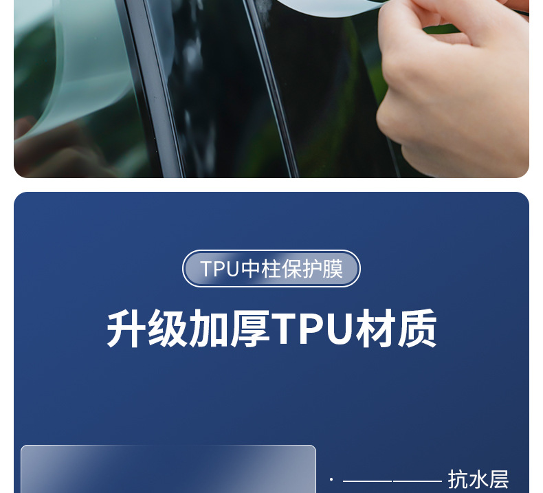 Suitable for Lantu Free Dream Chaser Zhiyin Modified Center Pillar Film Car Window B-Pillar Protective Film Car Window B-Pillar