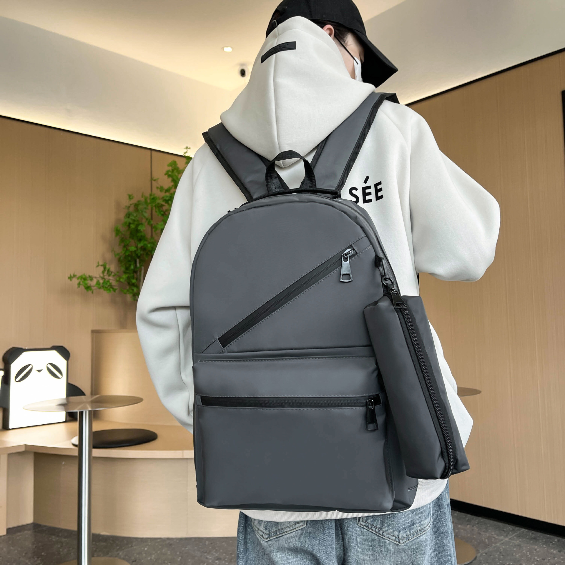Nuevas mochilas transfronterizas Oxford tela mochila de estudiantes de gran capacidad con bolsas de bolígrafo mochilas casuales para hombres y mujeres