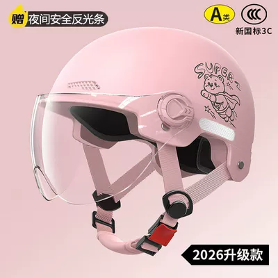 Motosiklet kaskı (dəbilqə) – electric scooters - high-definition-short-lens-pink-little-bear