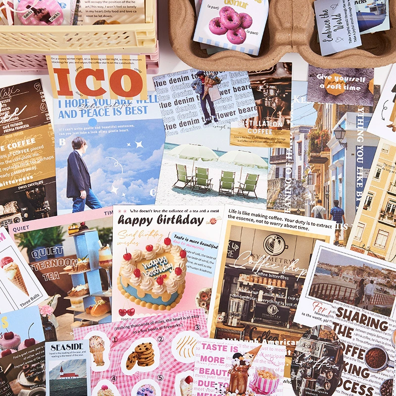 Пакет-наклейка серии See Eslite Firewood Dust Korean Ins Wind Handbook Material DIY Decoration Patch