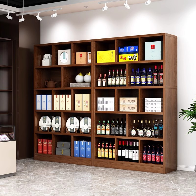 Gabinete de Exhibición para Tienda de Panel de Madera para Supermercado y Tienda de Conveniencia