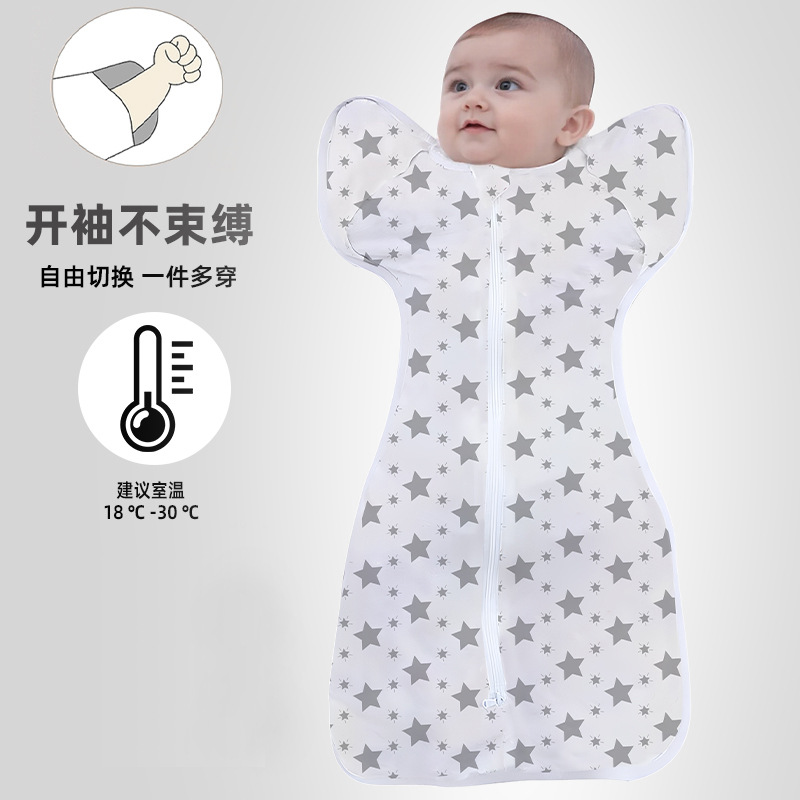赤ちゃんの寝袋の夏の驚きを防ぐ赤ちゃんの子供の寝袋の純綿の新生児の降伏式のお腹を保護します。