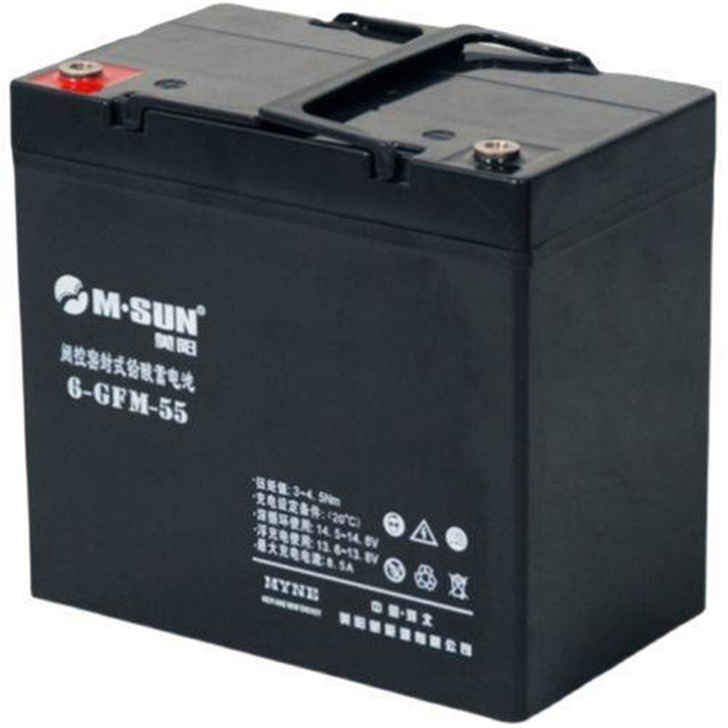 M.SUN美阳光伏储能蓄电池6-GFM-55 12V55AH抗过放能力