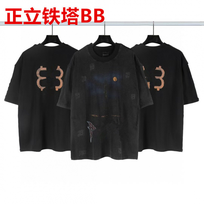 高品質クロスボーダーアメリカンスタイル25ss夏新作No.10ユニフォームレタールーズ半袖Tシャツ卸売|undefined