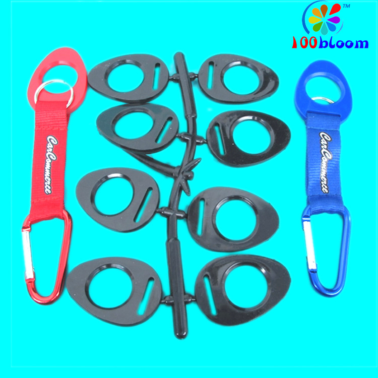 Factory in stock outdoor water bottle buckle mineral water pot quick hanging plastic PVC hiking supplies accessories