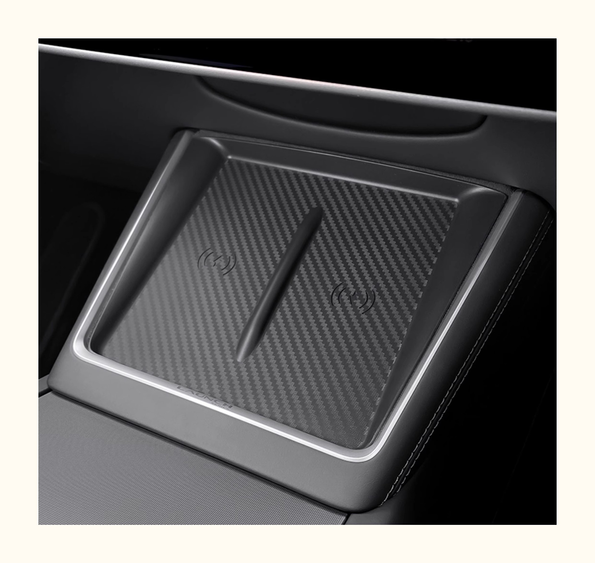 Suitable for the Updated Version of Model 3/Y Wireless Charging Silicone Pad, Tesla Anti-Slip Central Control Accessories Wireless Charging Pad Batch