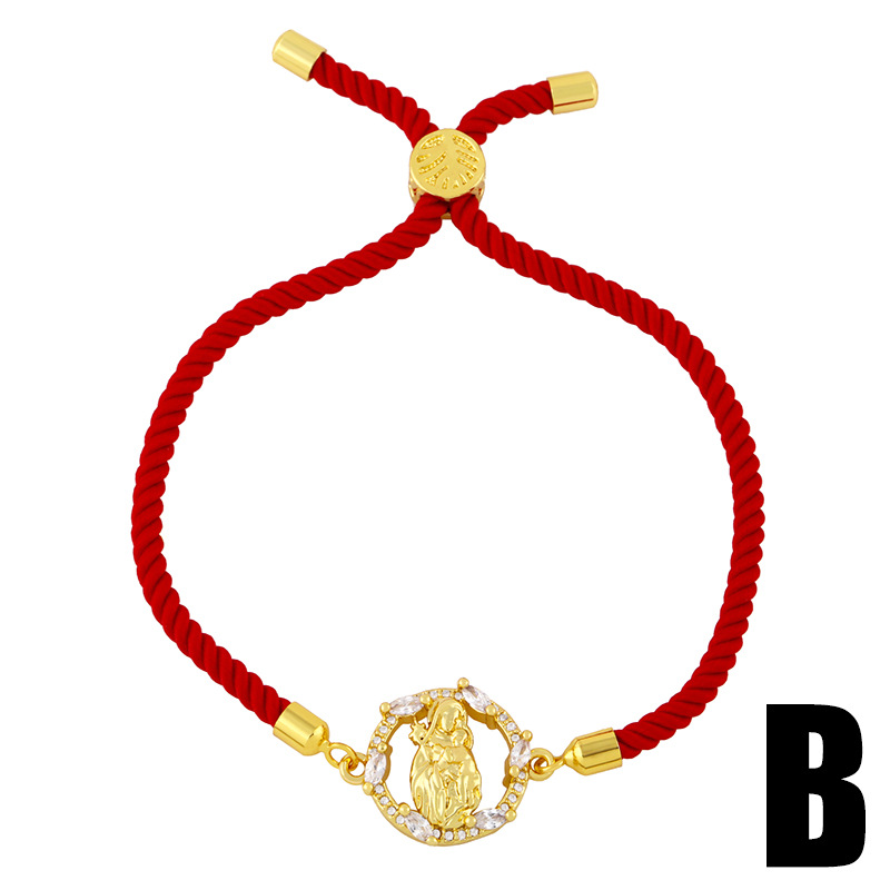 retro religious totem copper bracelet wholesale