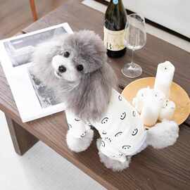 宠物狗狗猫咪衣服秋冬保暖睡衣家居服泰迪比熊博美幼犬四脚衣加绒