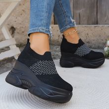 外贸原单大码特价四季款套脚鞋女鞋运动鞋厚底运动休闲鞋软底