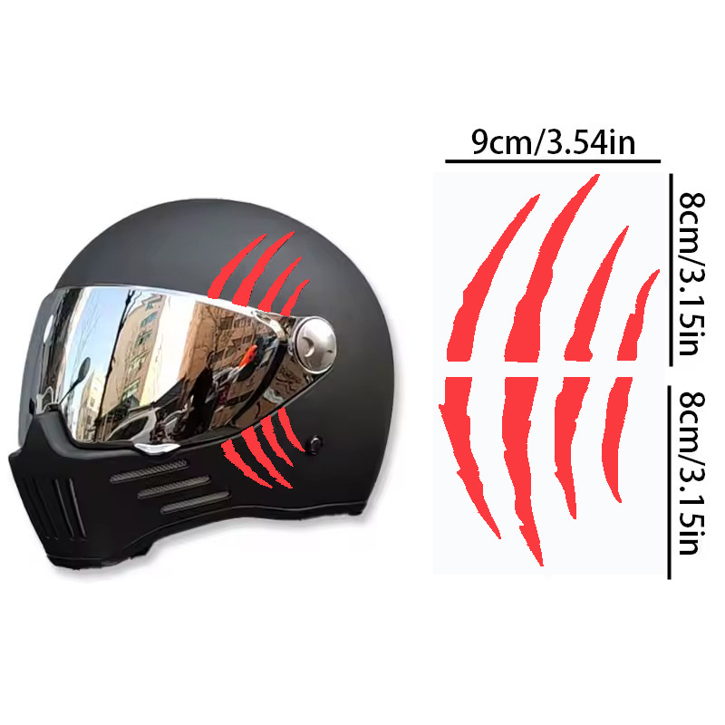 Monster Ghost Claw Scratch Sticker Personalisierte Kreative DIY Offroad Motorrad Helm Dekoration_voghion.com