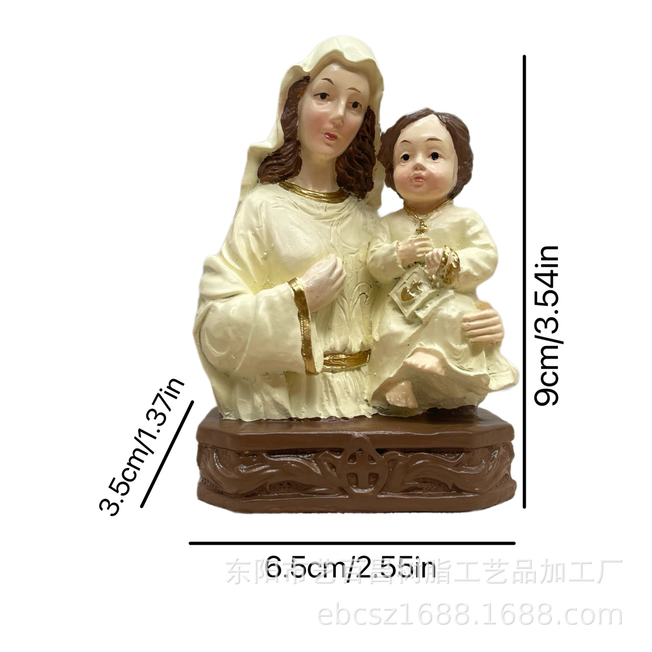 Exclusiva transfronteriza para modelos explosivos, estatua de madre e hijo de la familia santa, decoración de la iglesia, artesanías creativas de resina, decoración del hogar