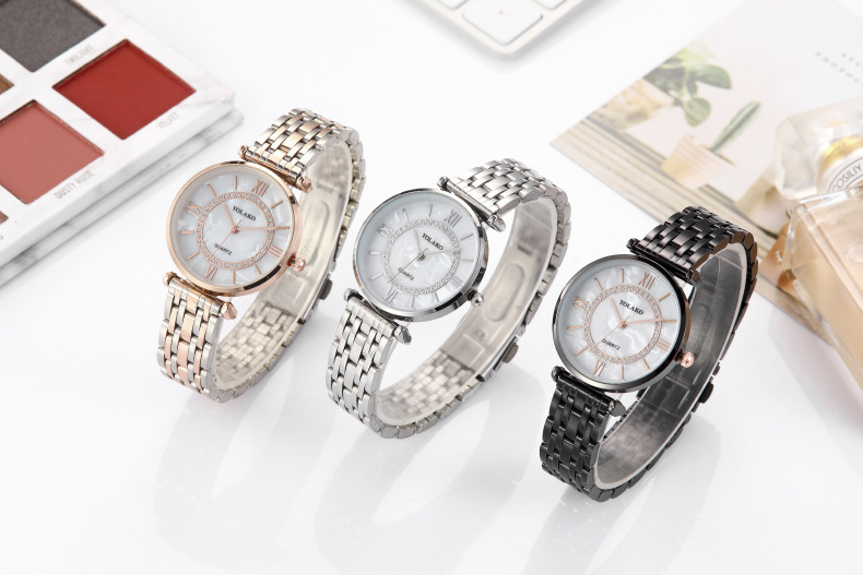 Montre à quartz pour femme Sky Star pour bébé, montre à grande roue tendance la plus vendue, montre pour femme avec bracelet en acier_voghion.com