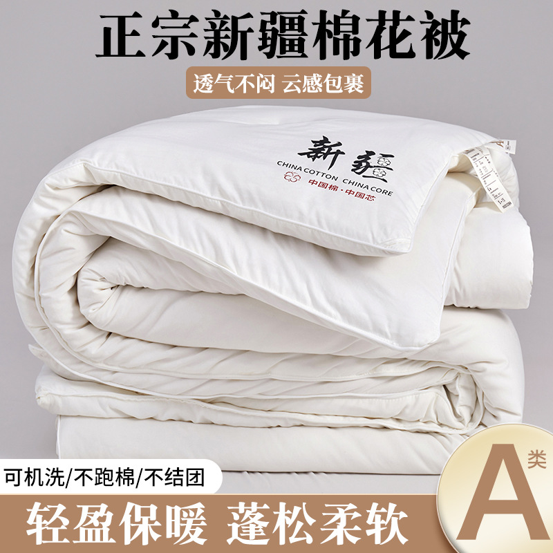 Pure Cotton Type a Xinjiang Cotton Quilt Thickened Winter Quilt Spring and Autumn Quilt Full Cotton Quilt Core Student Dormitory Bedding Cotton Quilt