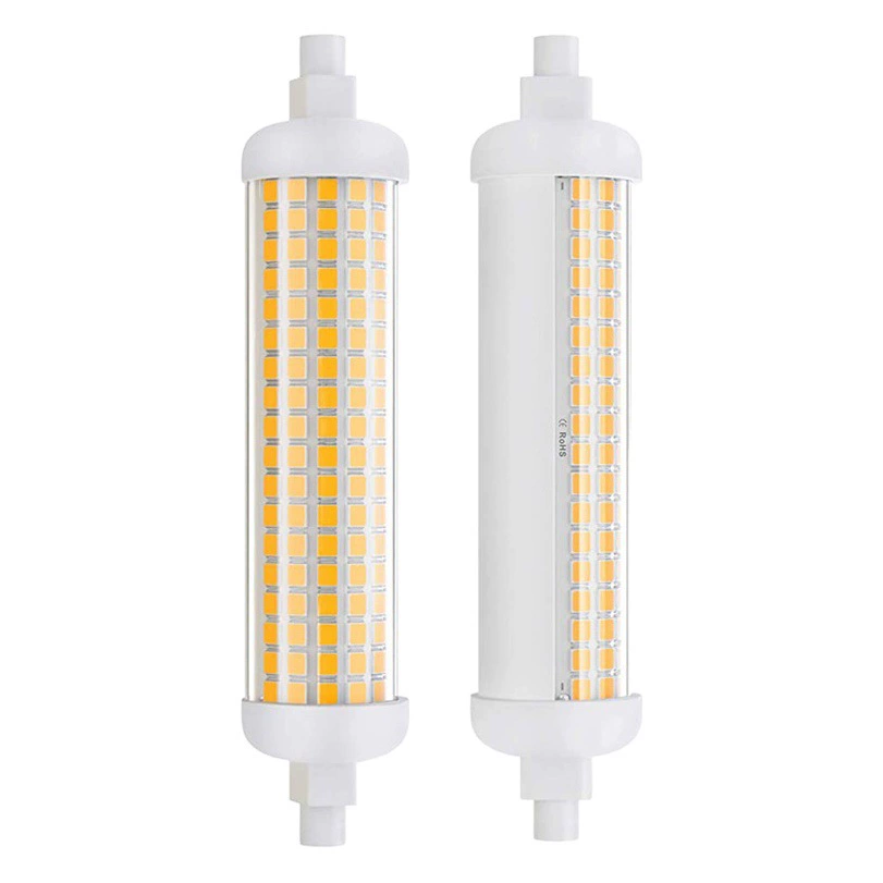 Высококачественная керамическая R7S 220V 120V широкое напряжение без мерцания 118 мм 25 Вт Светодиодная трубка замена галогенной лампы