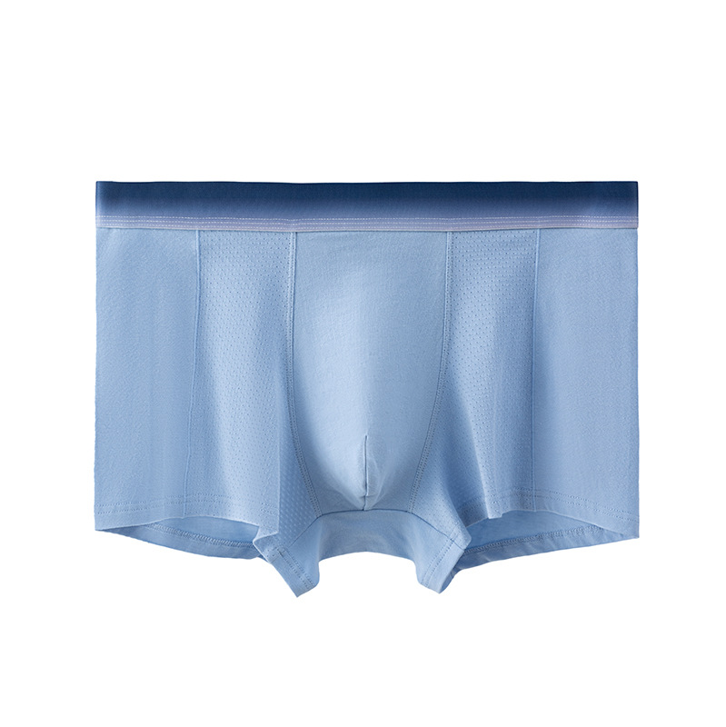 Calzoncillos bóxer de algodón puro para hombre, estilo nuevo de otoño e invierno, cintura de color en contraste, entrepierna antibacteriana 10A, malla transpirable.