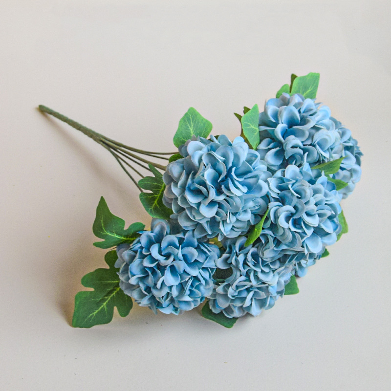 Nuevo ramo artificial decoración de la boda gran Hortensia flor ramo estilo europeo Hortensia bola Flor de seda artificial