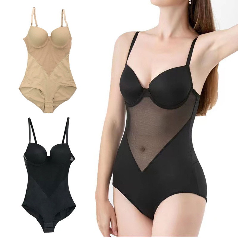 Wearing-Free Bra with Bra Postpartum Abdominal Corset Waist Hip-Lifting Body Shaping Clothes Mesh Sling Triangle-Breasted Jumpsuit for Women Wearing-Free Bra with Bra Postpartum Abdominal Corset Waist Hip-Lifting Body Shaping Clothes Mesh Sling Triangle-Breasted Jumpsuit for Women