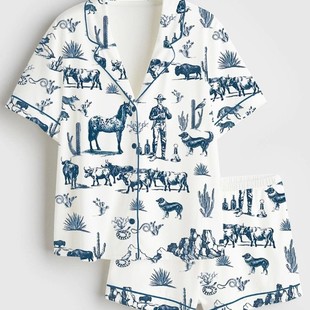 Amazon's Popular Foreign Trade Comfortable Casual Suit Fashionable Pajamas Adult Children's Clothing Silk Fabric Factory
