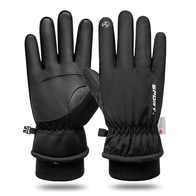 Ski gloves men's Q907 waterproof cold thick outdoor cycling warm winter fishing riding ski gloves