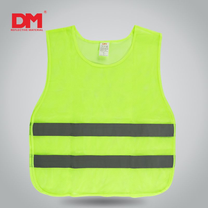 DM道明反光背心安全服建筑施工反光衣园林环卫工作服透气荧光黄