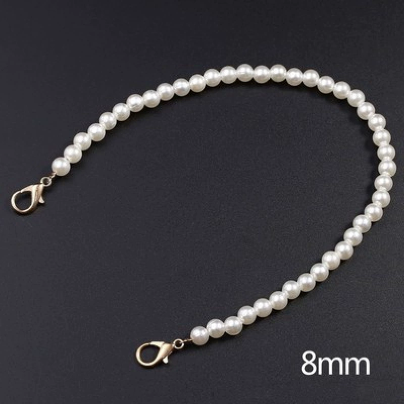 Chain from pearl, long bag accessory, shoulder bag, straps
