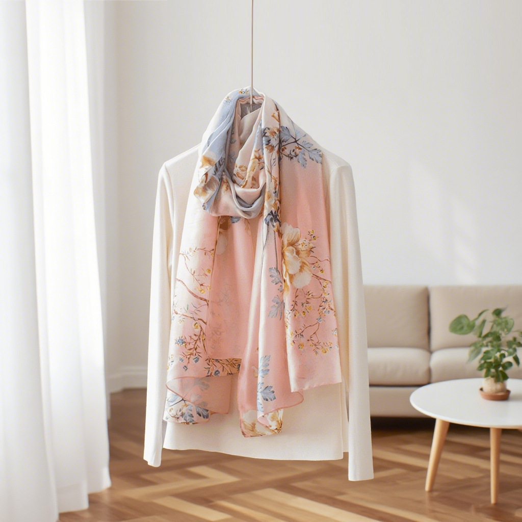 2025 primavera y verano nuevo estilo bufanda de seda mujer ligera y transpirable nueva bufanda de satén de seda para mujer estilo occidental bufanda larga chal