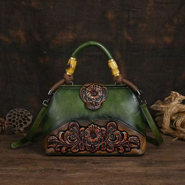 Retro capacious ethnic one-shoulder bag